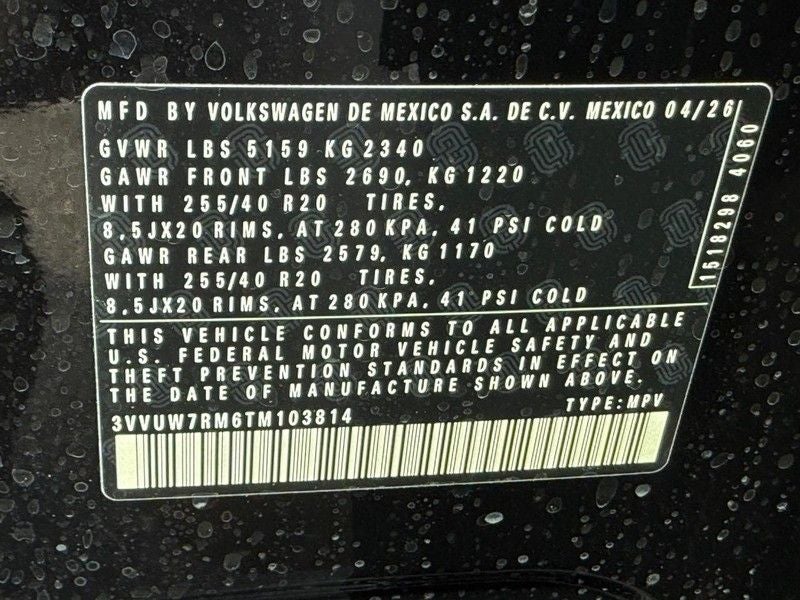 2026 Volkswagen Tiguan 2.0T SEL R-Line Turbo