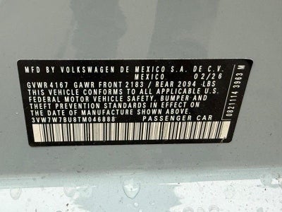 2026 Volkswagen Jetta 1.5T SE