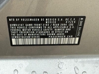 2025 Volkswagen Jetta 1.5T Sport