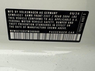 2026 Volkswagen Golf GTI SE
