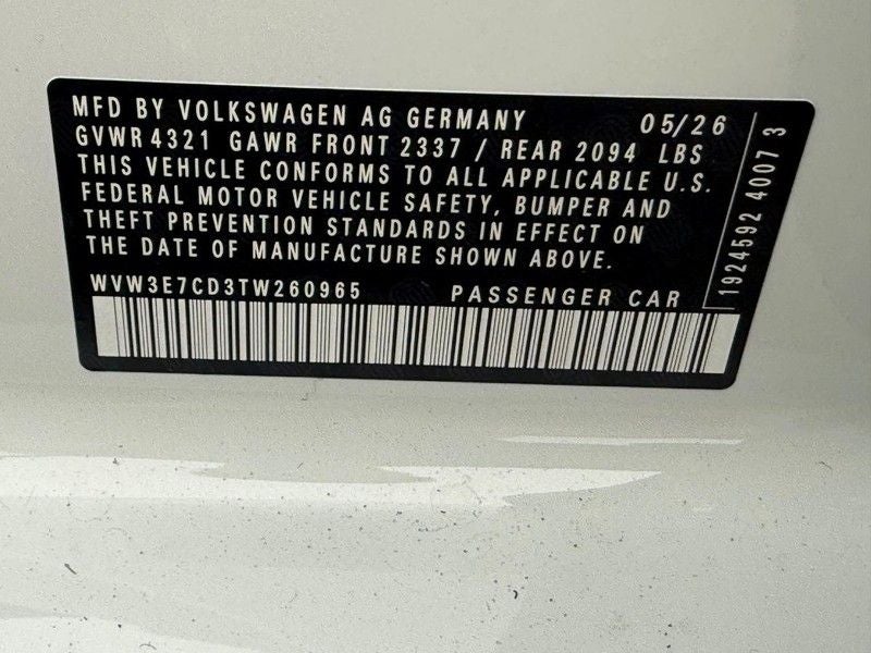 2026 Volkswagen Golf GTI SE